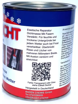 Aqua-Dicht grey 750 ml – instant sealing compound for repairs, broad adhesion range even in wet conditions