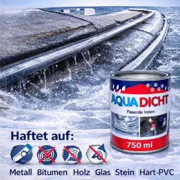 Aqua-Dicht grey 750 ml – instant sealing compound for repairs, broad adhesion range even in wet conditions