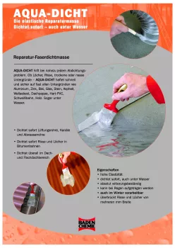 Aqua-Dicht grey 750 ml – instant sealing compound for repairs, broad adhesion range even in wet conditions