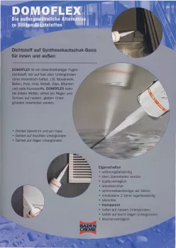 DOMOFLEX Dichtstoff Weiss – Silikonalternative , haftet auch auf feuchtem Untergrund