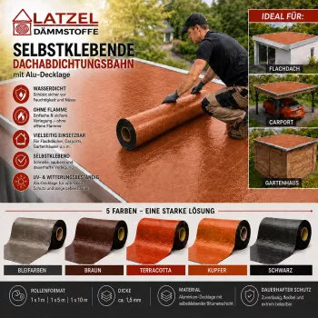 Selbstklebende Dachabdichtungsbahn Aluminiumbeschichtet