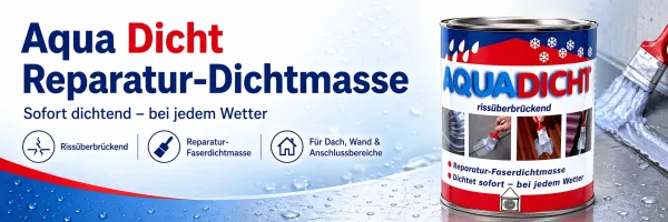 Aqua-Dicht gris, 750 ml – compuesto sellador instantáneo para reparaciones, amplia adherencia incluso en condiciones húmedas.