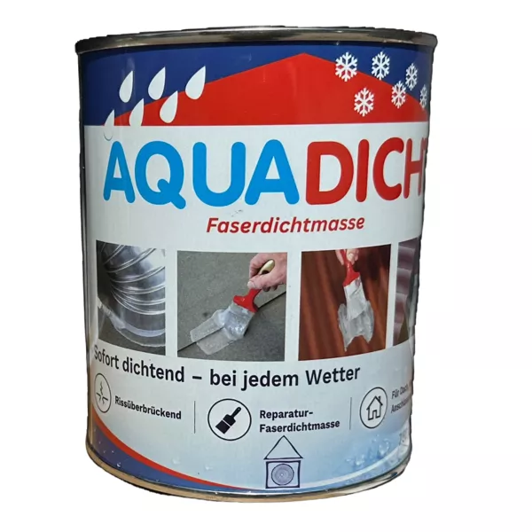 Aqua-Dicht gris, 750 ml – compuesto sellador instantáneo para reparaciones, amplia adherencia incluso en condiciones húmedas.