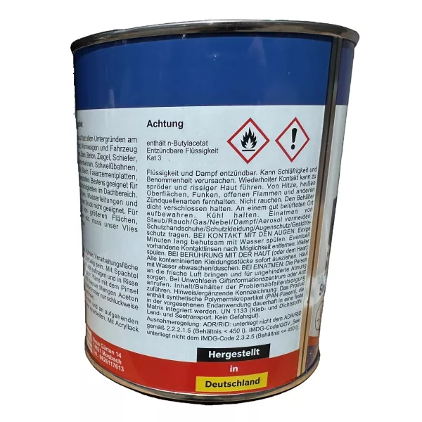 Aqua-Dicht gris, 750 ml – compuesto sellador instantáneo para reparaciones, amplia adherencia incluso en condiciones húmedas.