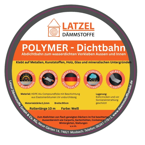 Selbstklebende Polymer Dichtbahn