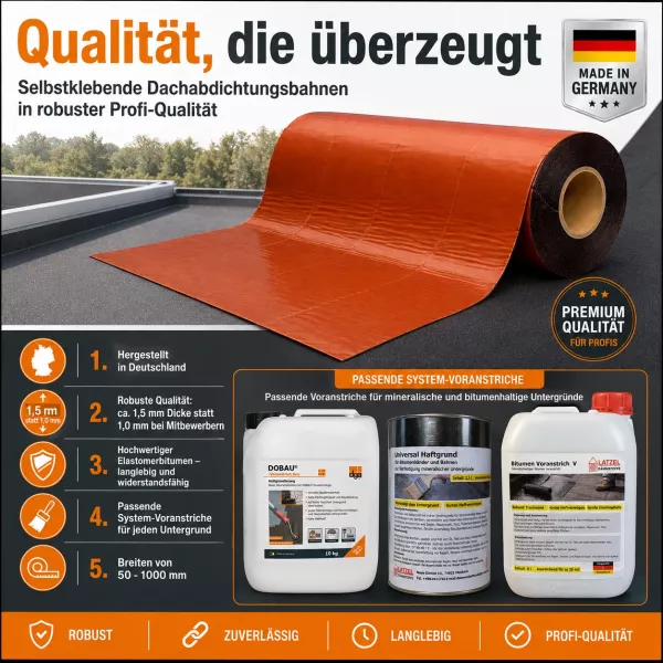 Self-Adhesive Aluminium-Coated Roof Waterproofing Membrane