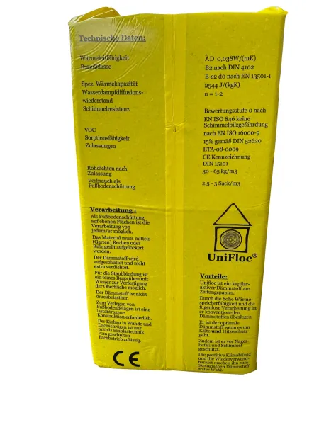 Unifloc Zellulosedämmung 15 kg Sack