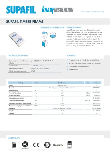 Knauf Supafil® Timber Frame