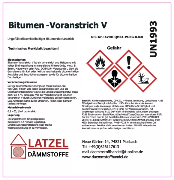 Bitumen Voranstrich V